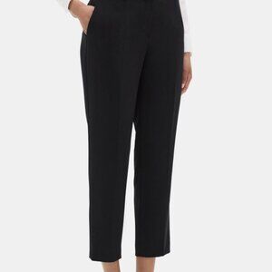 Theory Slim Cropped Pant in Crepe - Navy Size 0
